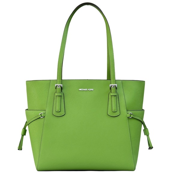 Michael Kors Handbags - Michael Kors Women’s Jungle Green Large Saffiano Leather Voyager Tote Bag